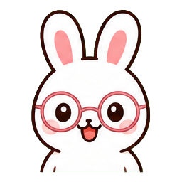 ITADA bunny with glasses