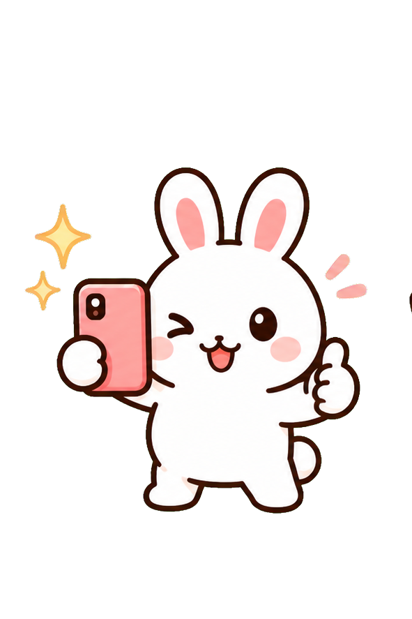 Bunny taking a food photo