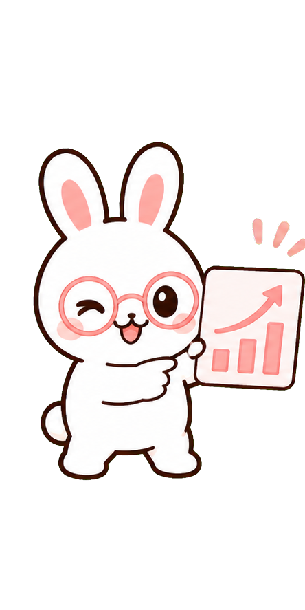 Bunny celebrating progress
